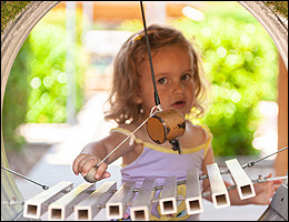 Jardin ferroviaire musikiosk enfant